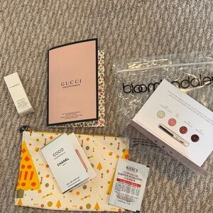 Gucci, Dior, Chanel samples with Pouch